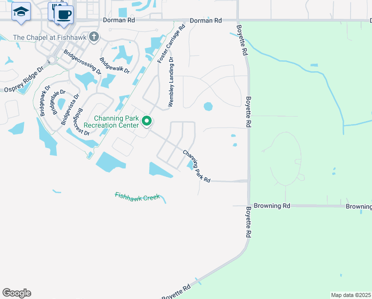 map of restaurants, bars, coffee shops, grocery stores, and more near 11202 Coventry Grove Circle in Lithia