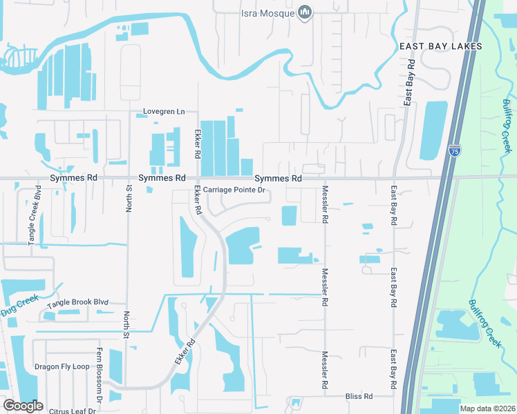 map of restaurants, bars, coffee shops, grocery stores, and more near 8426 Carriage Pointe Drive in Gibsonton