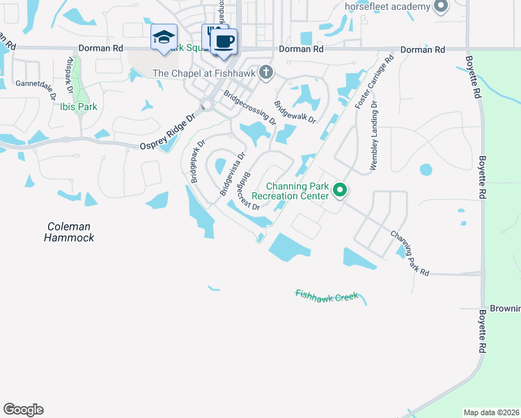 map of restaurants, bars, coffee shops, grocery stores, and more near 6359 Bridgecrest Drive in Lithia