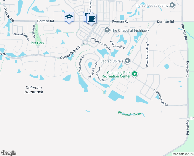 map of restaurants, bars, coffee shops, grocery stores, and more near 6359 Bridgecrest Drive in Lithia