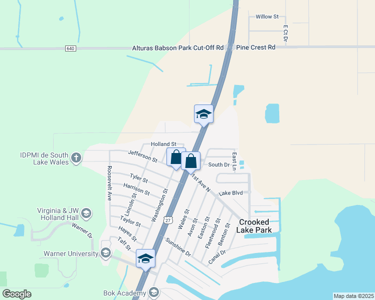 map of restaurants, bars, coffee shops, grocery stores, and more near 14694 U.S. 27 in Lake Wales