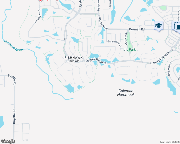 map of restaurants, bars, coffee shops, grocery stores, and more near 15321 Vireoglen Lane in Lithia