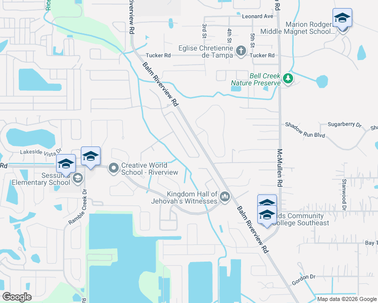 map of restaurants, bars, coffee shops, grocery stores, and more near 11154 Running Pine Drive in Riverview