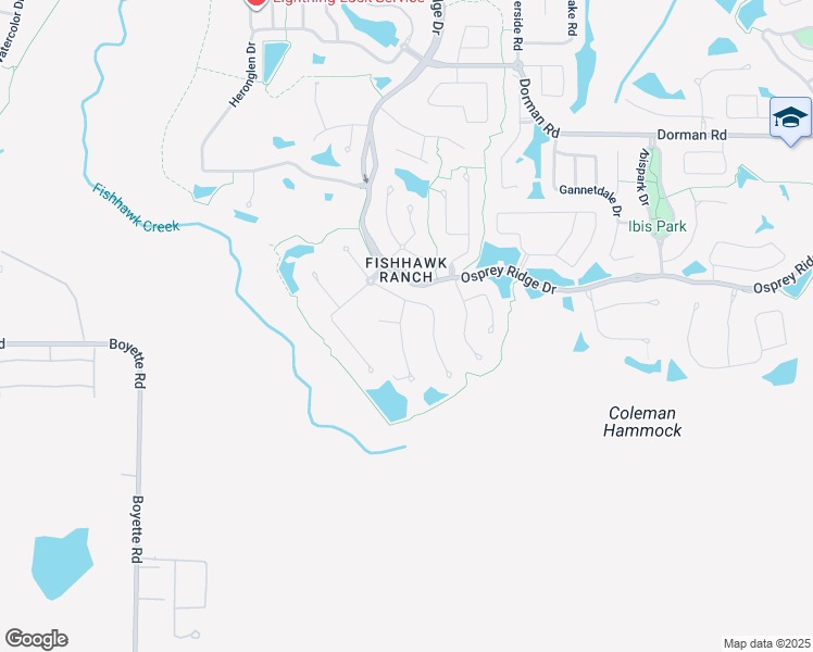 map of restaurants, bars, coffee shops, grocery stores, and more near 6106 Kestrelpark Drive in Lithia