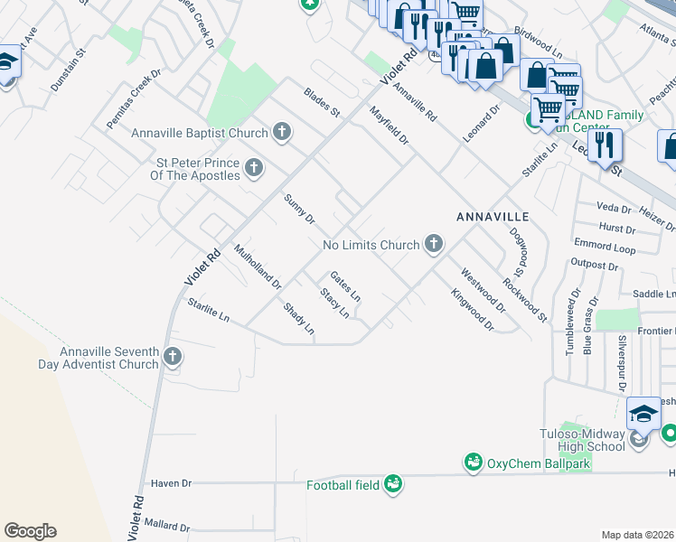 map of restaurants, bars, coffee shops, grocery stores, and more near 3926 Leonard Drive in Corpus Christi