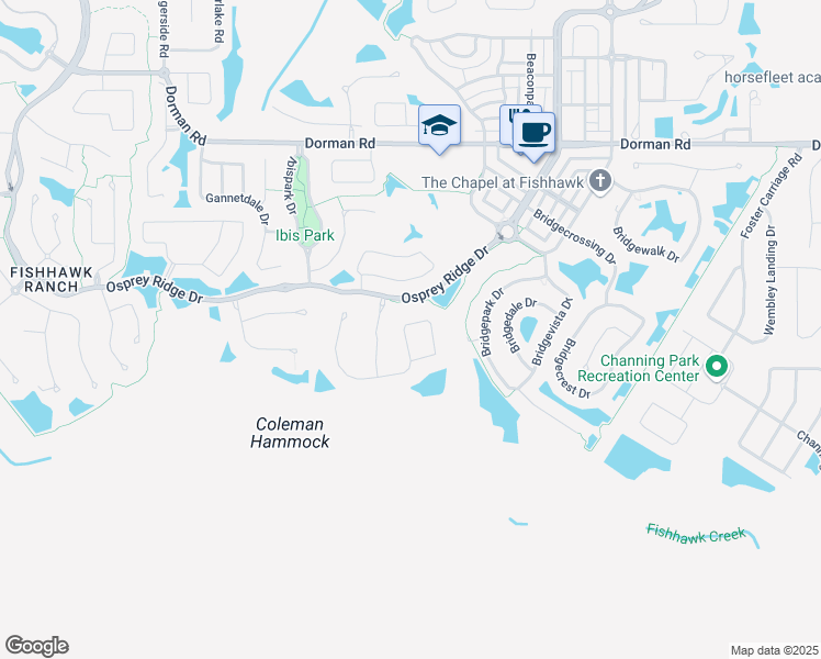 map of restaurants, bars, coffee shops, grocery stores, and more near 15921 Sorawater Drive in Lithia