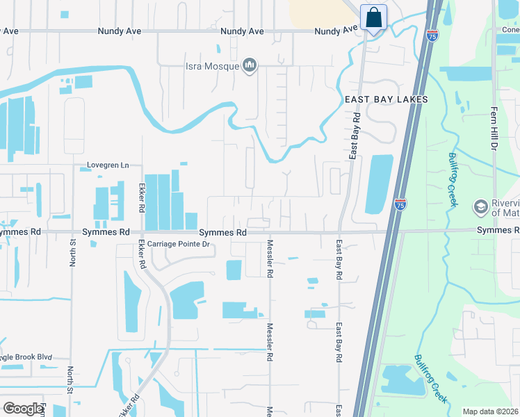 map of restaurants, bars, coffee shops, grocery stores, and more near 8609 Honeywell Road in Gibsonton