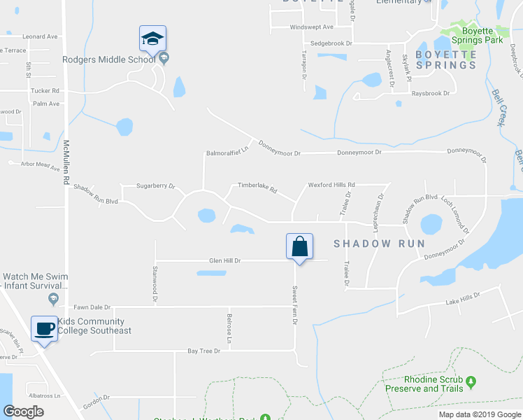 map of restaurants, bars, coffee shops, grocery stores, and more near 12110 Shadow Run Boulevard in Riverview