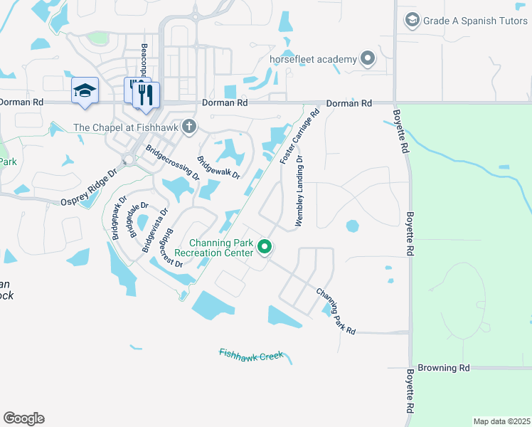 map of restaurants, bars, coffee shops, grocery stores, and more near 11209 Wembley Landing Drive in Lithia