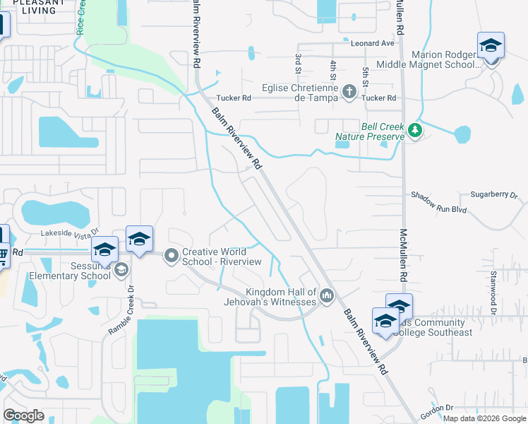 map of restaurants, bars, coffee shops, grocery stores, and more near 11136 Running Pine Drive in Riverview