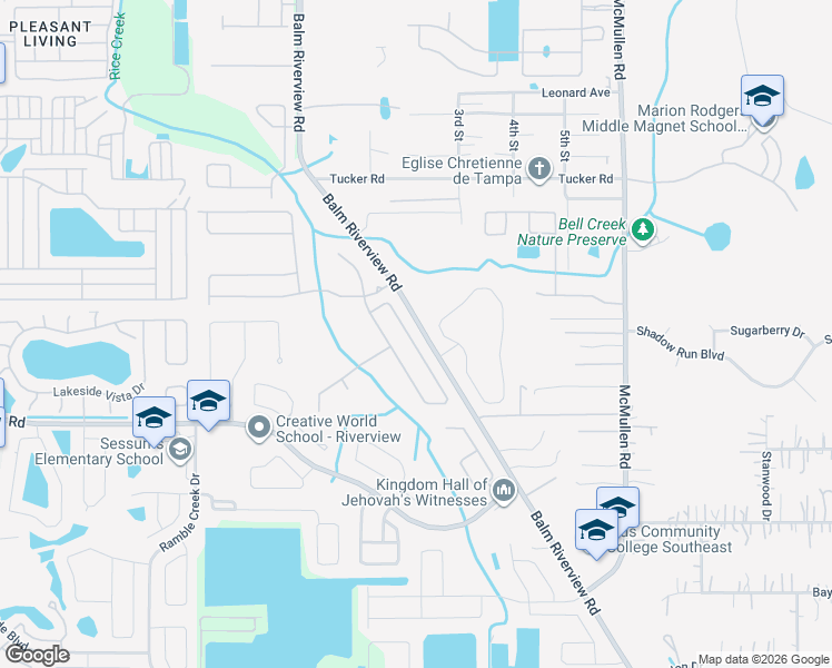 map of restaurants, bars, coffee shops, grocery stores, and more near 11239 Running Pine Drive in Riverview