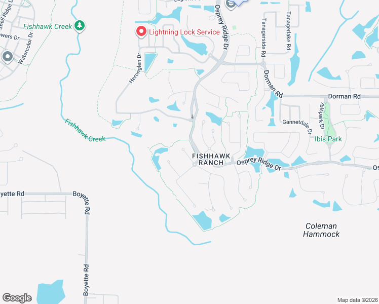 map of restaurants, bars, coffee shops, grocery stores, and more near 15107 Kestrelrise Drive in Lithia