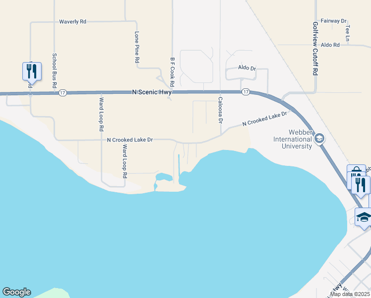 map of restaurants, bars, coffee shops, grocery stores, and more near 1046 Sandy Point Road in Babson Park