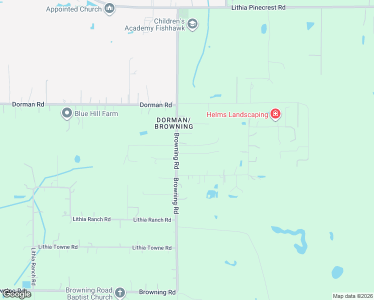 map of restaurants, bars, coffee shops, grocery stores, and more near 11014 Browning Road in Lithia