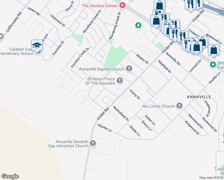 map of restaurants, bars, coffee shops, grocery stores, and more near 11234 Willowood Creek Drive in Corpus Christi
