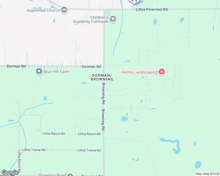 map of restaurants, bars, coffee shops, grocery stores, and more near 11014 Browning Road in Lithia