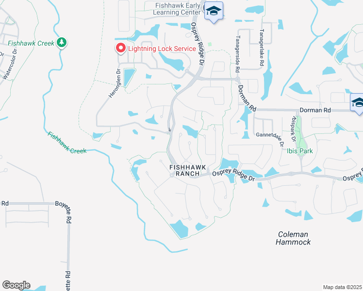map of restaurants, bars, coffee shops, grocery stores, and more near 15116 Shearcrest Drive in Lithia