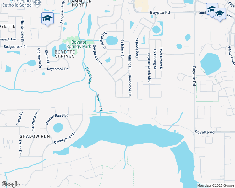 map of restaurants, bars, coffee shops, grocery stores, and more near 10620 Deepbrook Drive in Riverview