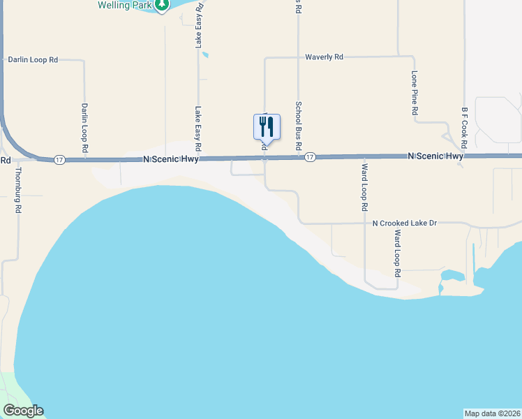 map of restaurants, bars, coffee shops, grocery stores, and more near 1462 North Crooked Lake Drive in Babson Park