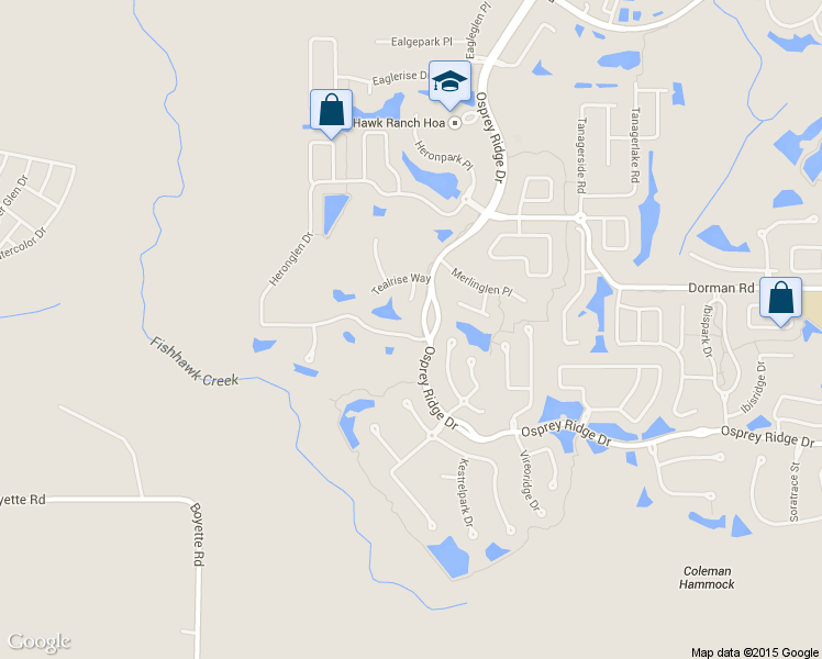 map of restaurants, bars, coffee shops, grocery stores, and more near 14707 Heronglen Drive in Lithia