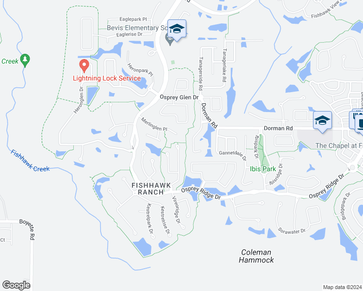 map of restaurants, bars, coffee shops, grocery stores, and more near 6004 Palomaglade Drive in Lithia