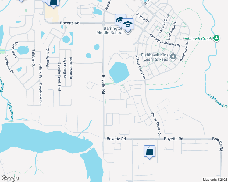 map of restaurants, bars, coffee shops, grocery stores, and more near 13908 Kingfisher Glen Drive in Lithia