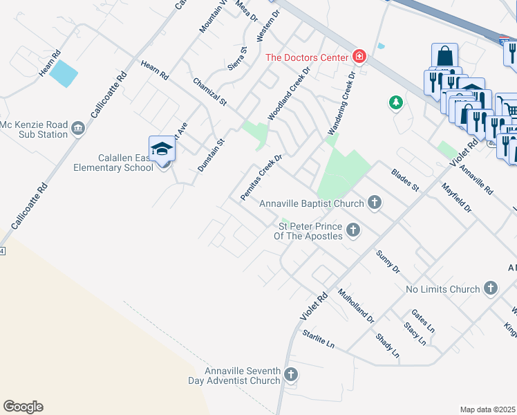 map of restaurants, bars, coffee shops, grocery stores, and more near 11534 Saspamco Creek Drive in Corpus Christi