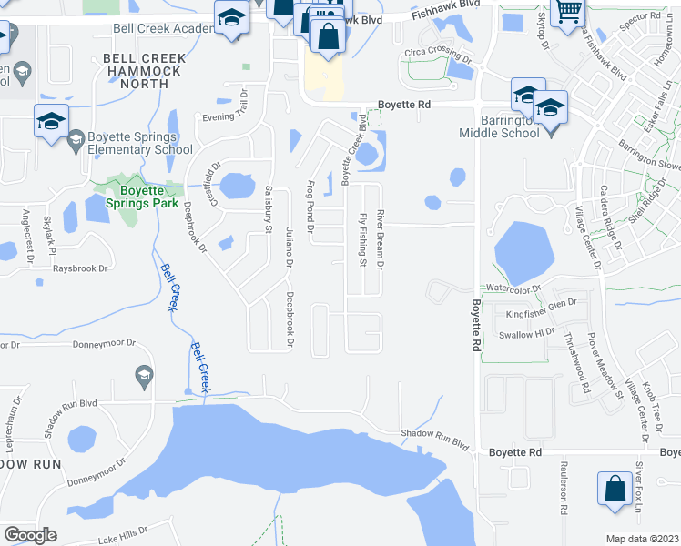 map of restaurants, bars, coffee shops, grocery stores, and more near 10507 Boyette Creek Boulevard in Riverview