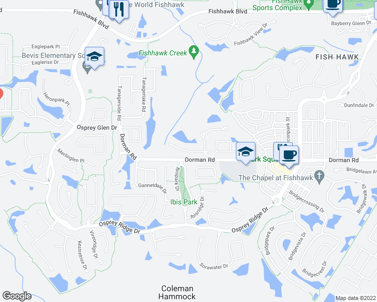 map of restaurants, bars, coffee shops, grocery stores, and more near 15738 Phoebepark Avenue in Lithia