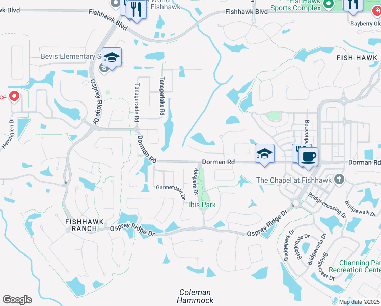 map of restaurants, bars, coffee shops, grocery stores, and more near 15715 Phoebepark Avenue in Lithia