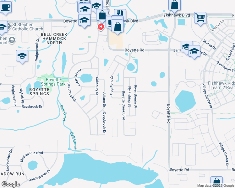 map of restaurants, bars, coffee shops, grocery stores, and more near 13509 Blue Sunfish Court in Riverview