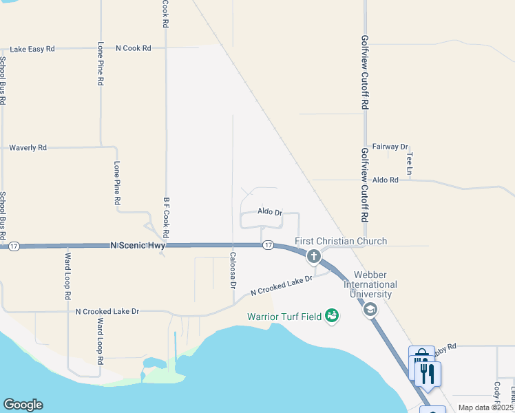 map of restaurants, bars, coffee shops, grocery stores, and more near 217 Aldo Drive in Babson Park