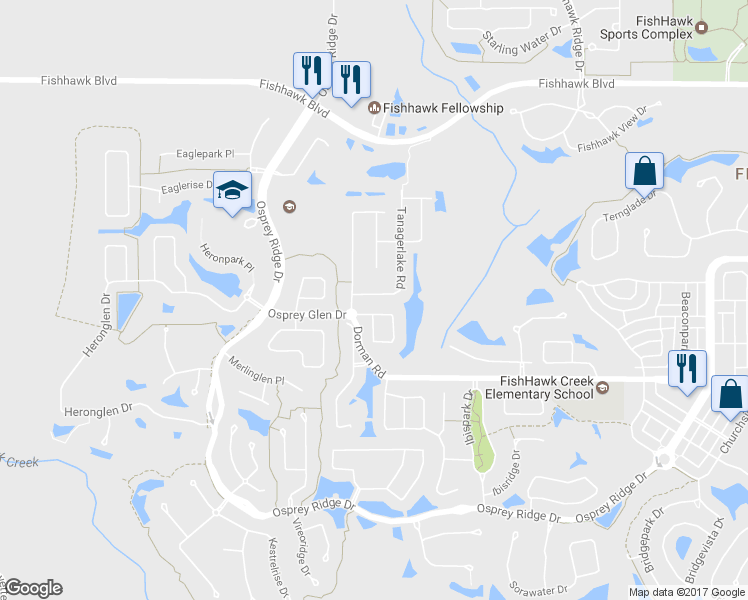 map of restaurants, bars, coffee shops, grocery stores, and more near 5828 Tanagerlake Road in Lithia