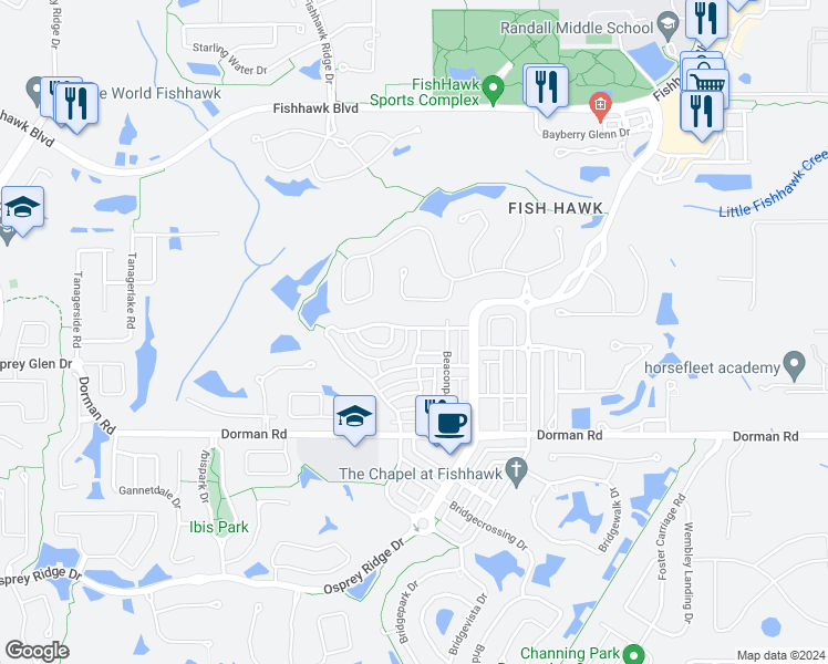 map of restaurants, bars, coffee shops, grocery stores, and more near 5901 Grand Loneoak Lane in Lithia