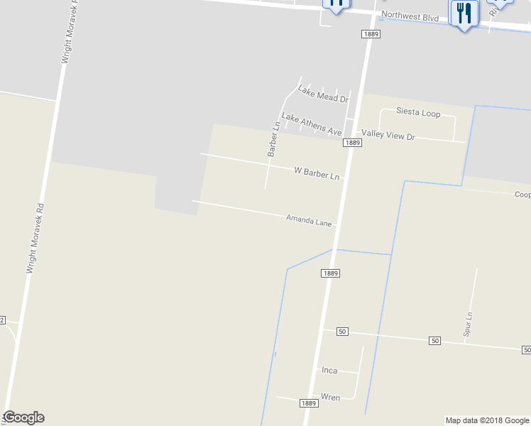 map of restaurants, bars, coffee shops, grocery stores, and more near Amanda Lane in Robstown