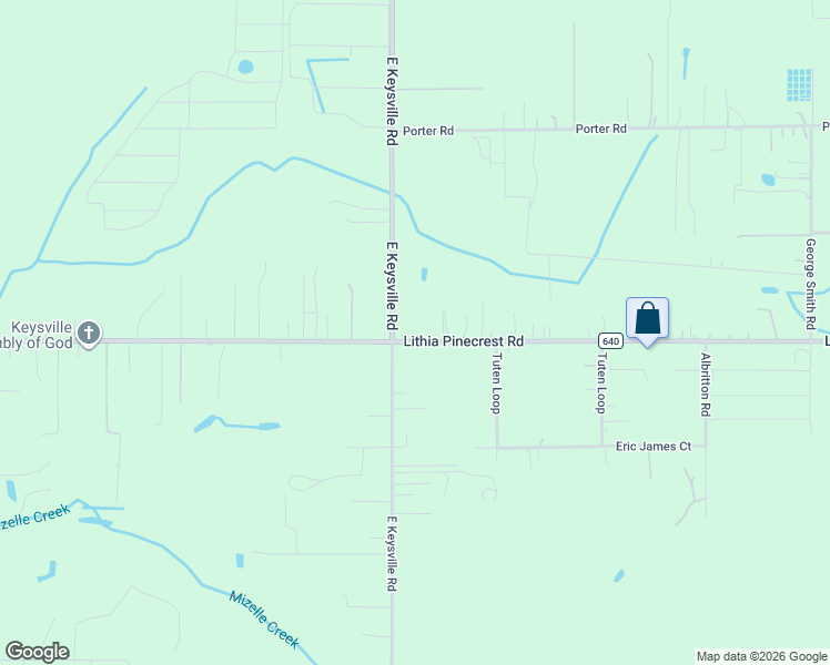 map of restaurants, bars, coffee shops, grocery stores, and more near 10905 Lithia Pinecrest Road in Hillsborough County