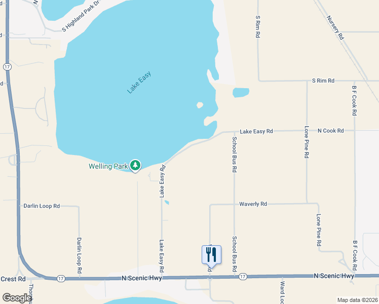 map of restaurants, bars, coffee shops, grocery stores, and more near 2330 Lake Easy Road in Babson Park