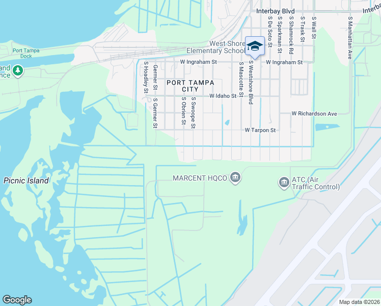 map of restaurants, bars, coffee shops, grocery stores, and more near 900 Swope St in Tampa
