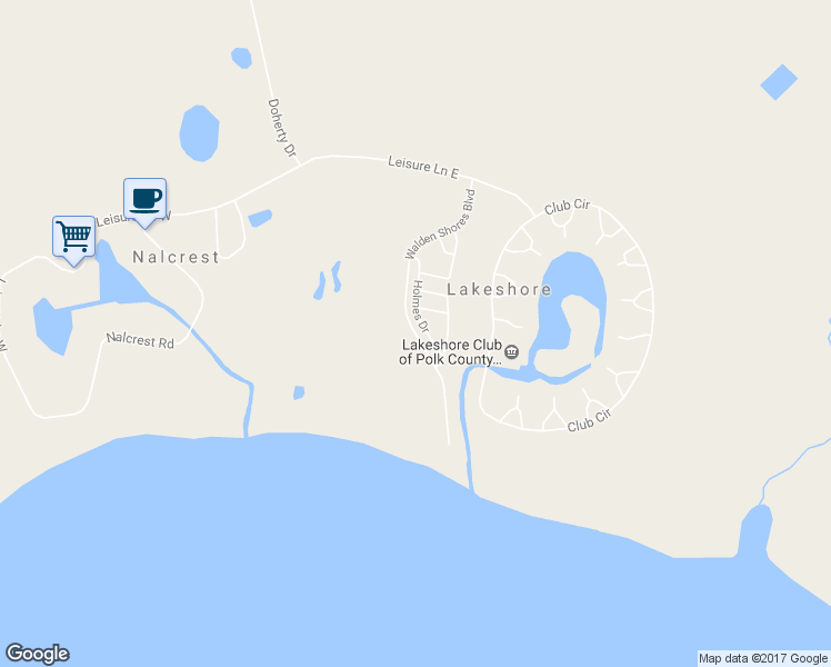 map of restaurants, bars, coffee shops, grocery stores, and more near Walden Shores Boulevard in Lake Wales