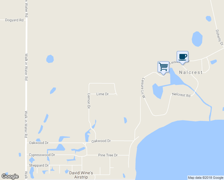map of restaurants, bars, coffee shops, grocery stores, and more near 2028 Avacado Drive in Lake Wales
