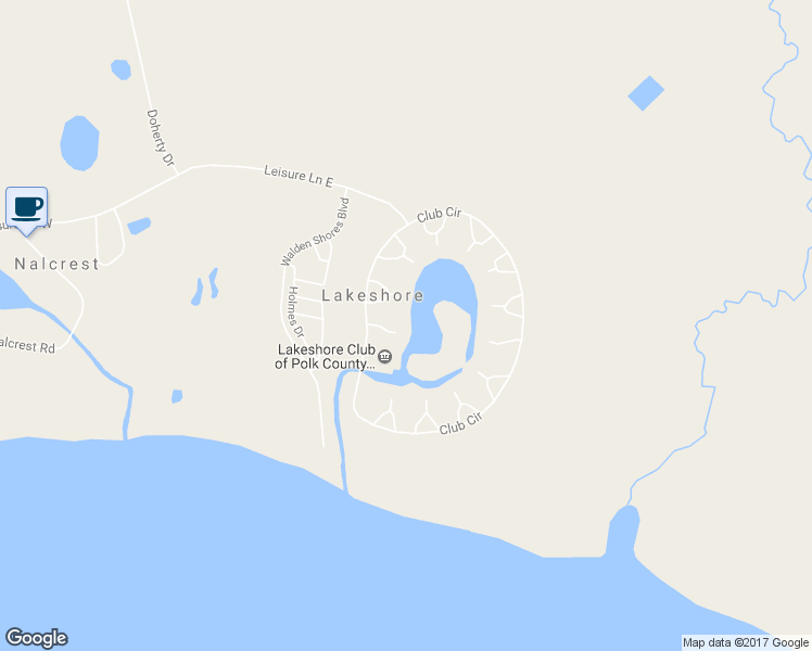 map of restaurants, bars, coffee shops, grocery stores, and more near 1017 Club Circle in Lakeshore