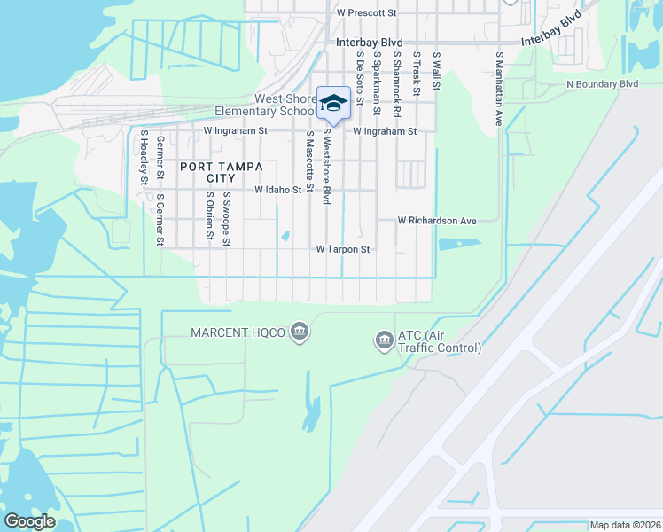 map of restaurants, bars, coffee shops, grocery stores, and more near 7610 County Road 587 in Tampa