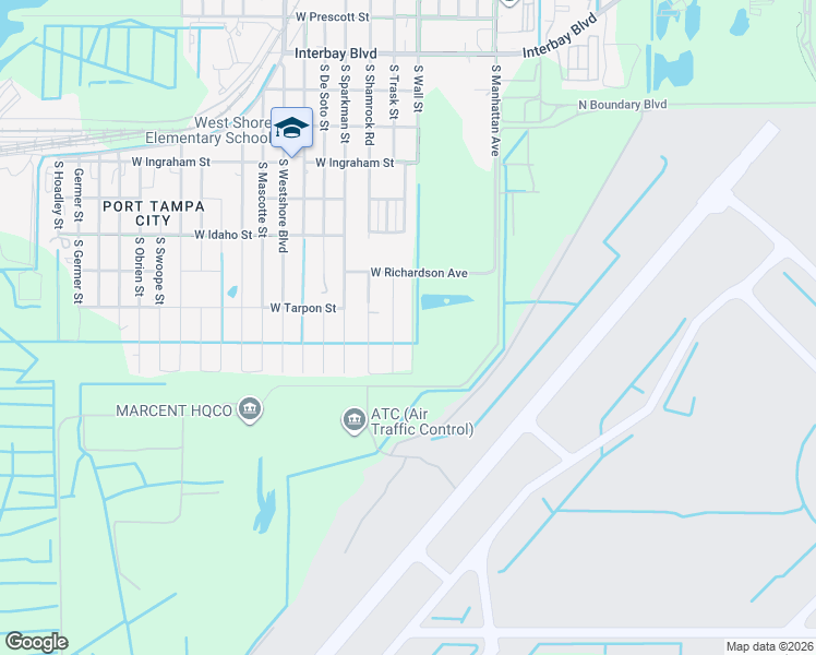 map of restaurants, bars, coffee shops, grocery stores, and more near 7608 South Trask Street in Tampa