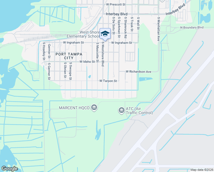 map of restaurants, bars, coffee shops, grocery stores, and more near 7610 County Road 587 in Tampa