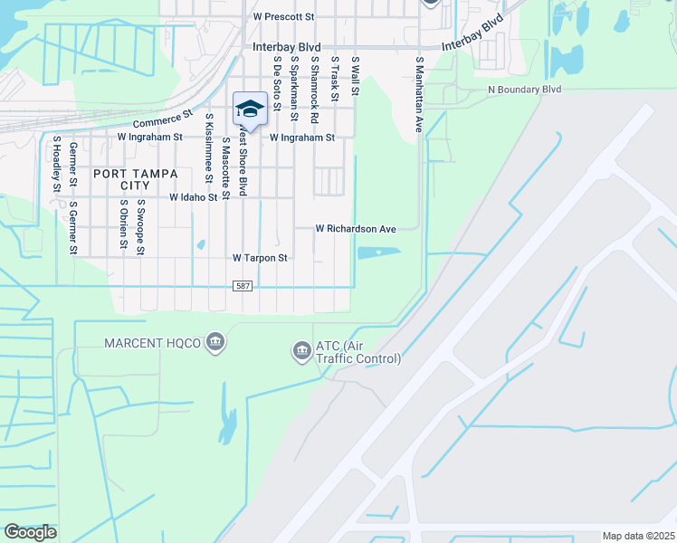 map of restaurants, bars, coffee shops, grocery stores, and more near 7608 South Trask Street in Tampa