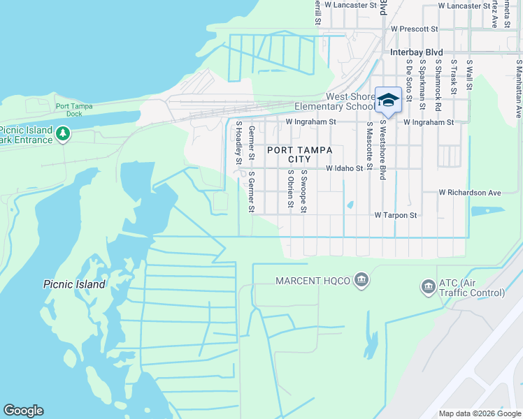map of restaurants, bars, coffee shops, grocery stores, and more near 7513 South Morton Street in Tampa