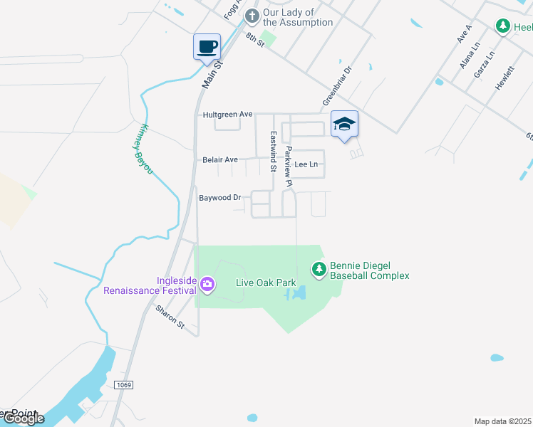 map of restaurants, bars, coffee shops, grocery stores, and more near 2234 Coronado Drive in Ingleside