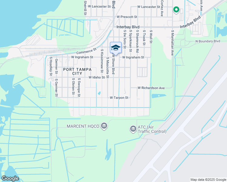 map of restaurants, bars, coffee shops, grocery stores, and more near 7506 County Road 587 in Tampa