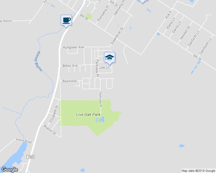 map of restaurants, bars, coffee shops, grocery stores, and more near 2094 Ridgewood Circle in Ingleside