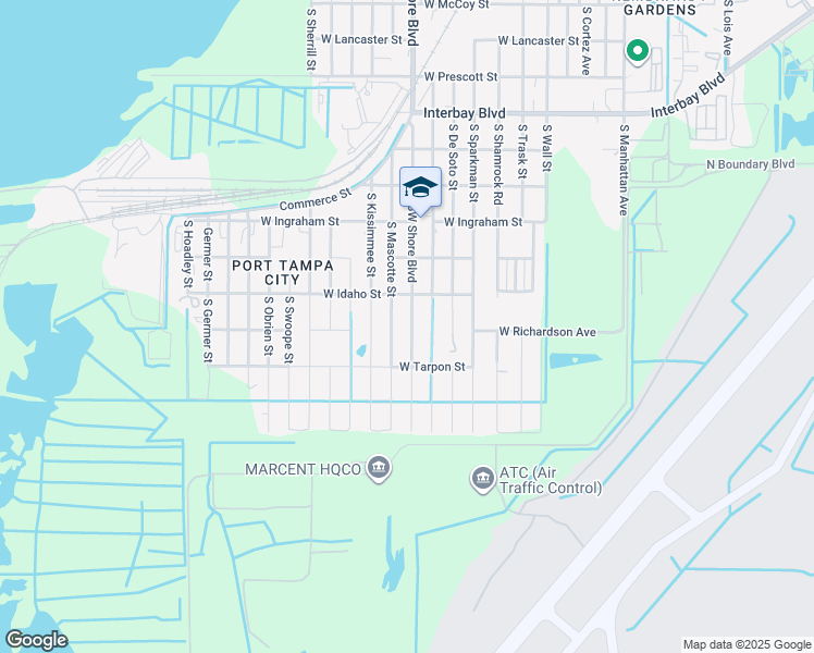 map of restaurants, bars, coffee shops, grocery stores, and more near 7506 County Road 587 in Tampa